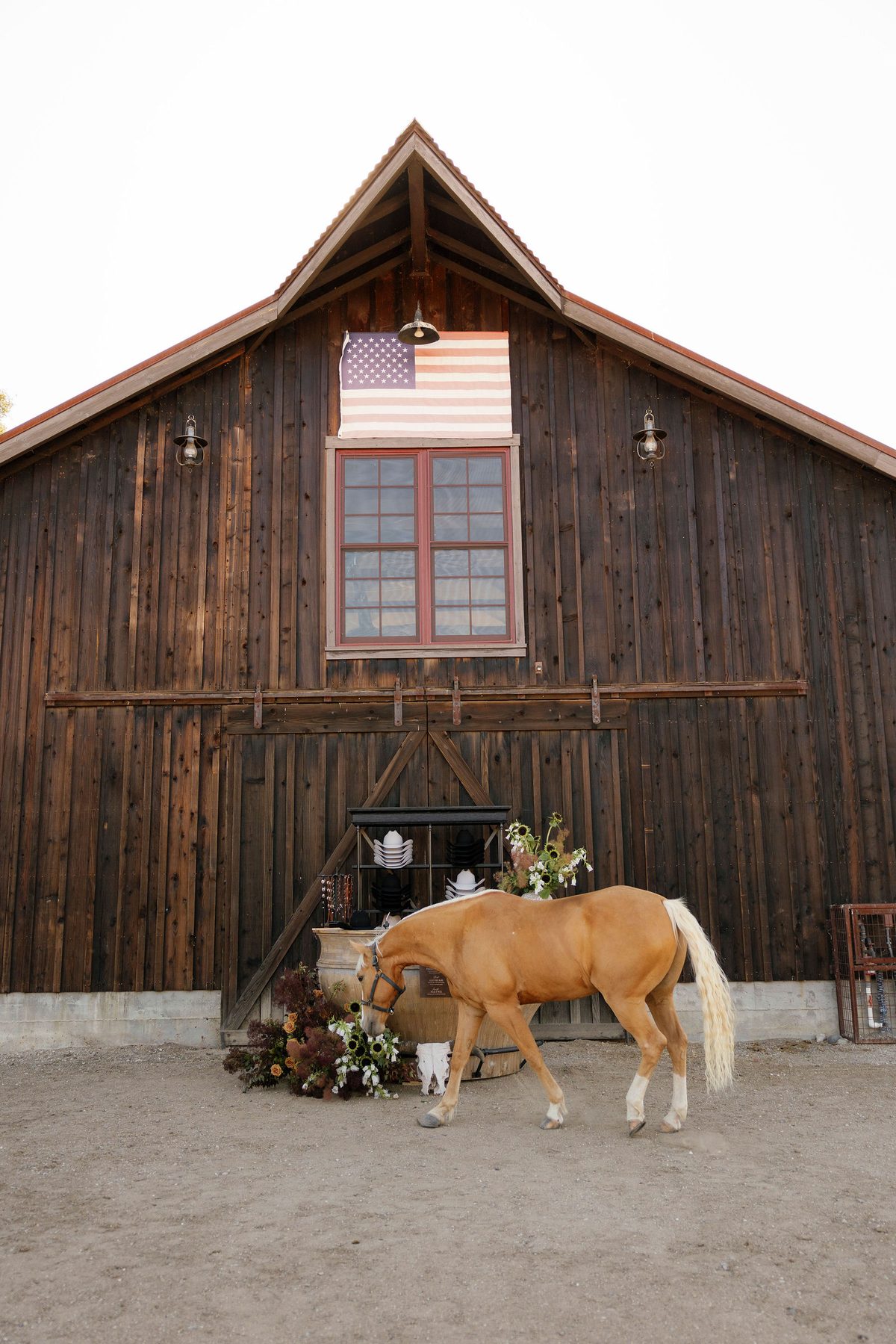 The barn and courtyard